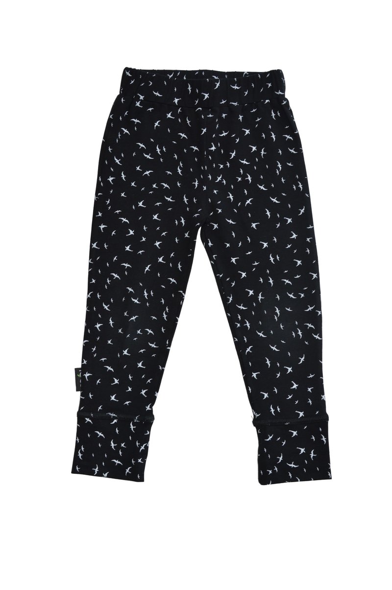 Moi Kids 冰岛有机棉童装长裤 6M至8岁黑/灰色 - 童装裤 - 棉．麻 黑色