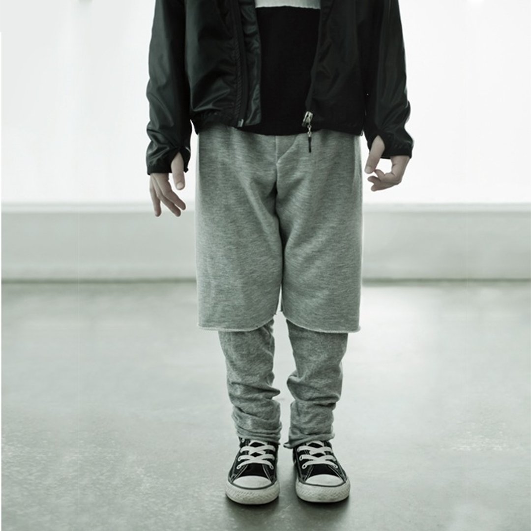 2014秋冬 NUNUNU 素色重叠长裤/one on one pants - 其他 - 其他材质 灰色