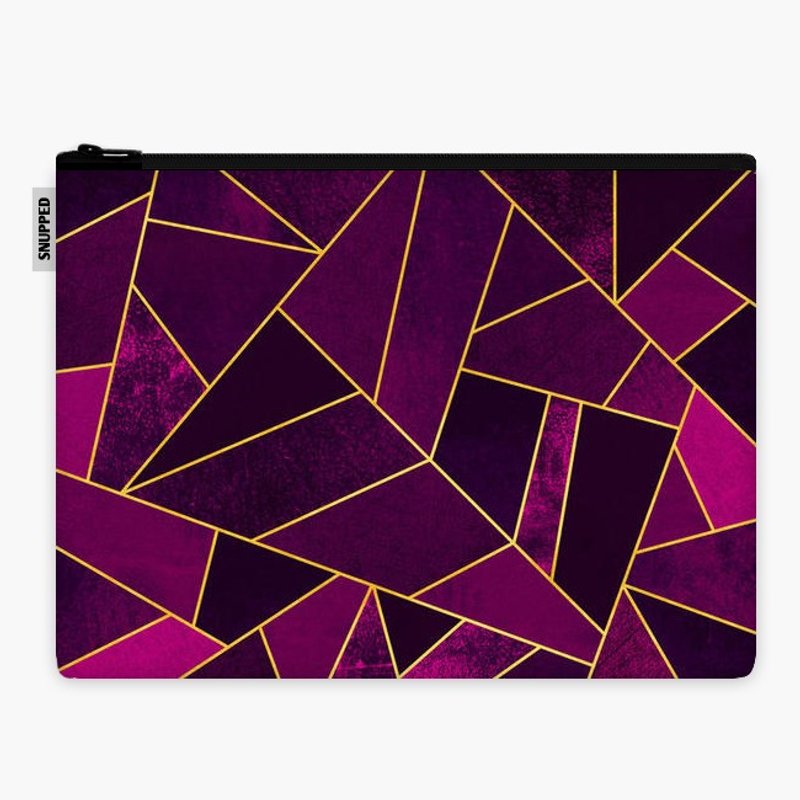 SpaceSuit 文件手拿包 - Purple Stone/Gold Lines - 手拿包 - 防水材质 紫色