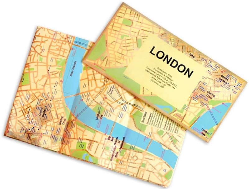 RocaMoss撕不破耐皱防水地图 - 伦敦 - 地图 - 防水材质 