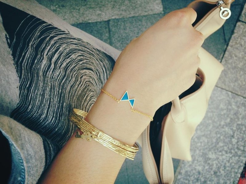 极简蝴蝶结 手作手链 - 手链/手环 - 其他金属 