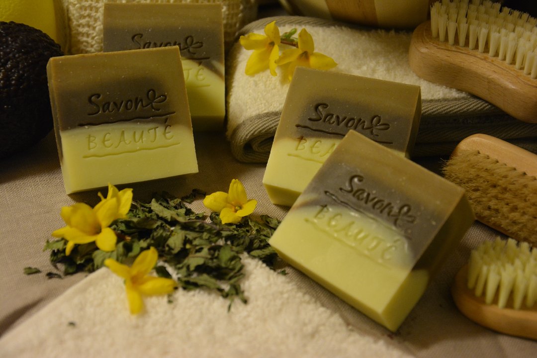 [Savon Beauté-莎媞作坊] 柠檬薄荷洗发皂(短发)/洗脸皂 - 脸部清洁/卸妆用品 - 植物．花 咖啡色