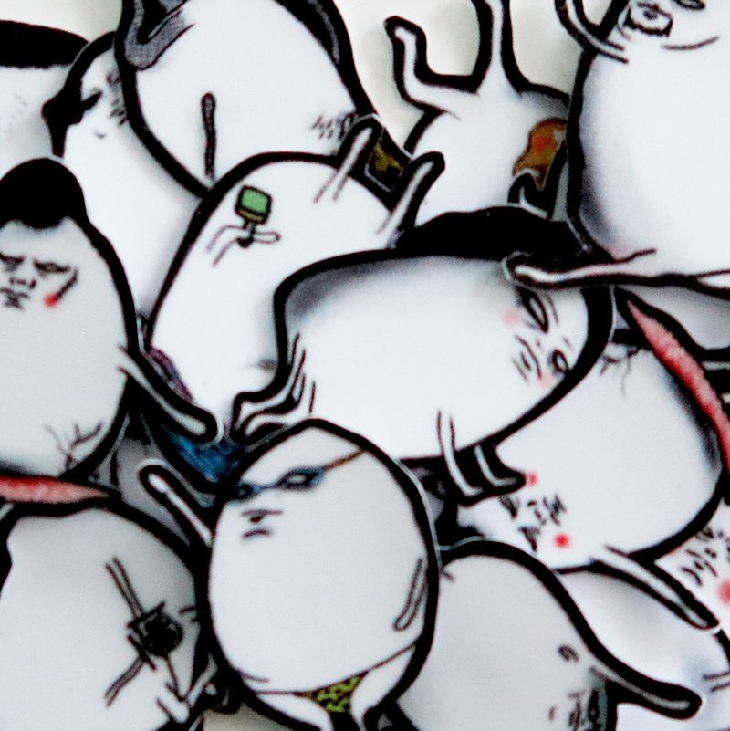 蛋定人生经典防水贴纸组 全套20入 - 贴纸 - 防水材质 多色