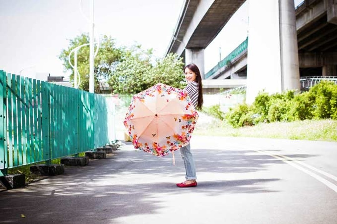 COPLAY设计包 | 晴雨伞 水彩画花 - 雨伞/雨衣 - 防水材质 橘色