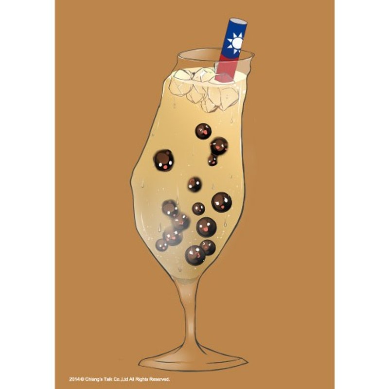 【蒋堂-明信片】珍奶台湾-台湾杯 ( 台湾特色 台湾小吃 珍珠奶茶 ) - 卡片/明信片 - 纸 多色