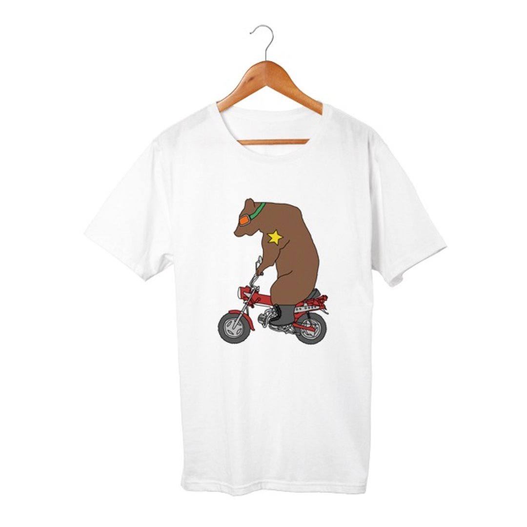 Biker Bear T-shirt - 男装上衣/T 恤 - 棉 