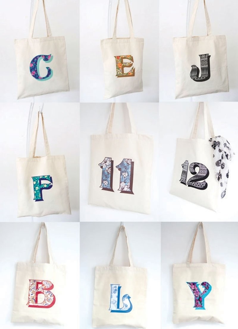 个性化 - 英文字母袋子 - 手提包/手提袋 - 棉．麻 
