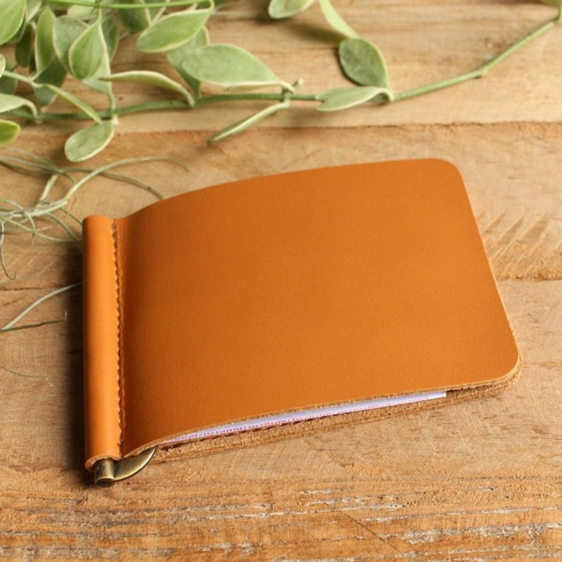 Money Clip - My皮制金属夹短夹-深棕色 - 皮夹/钱包 - 真皮 