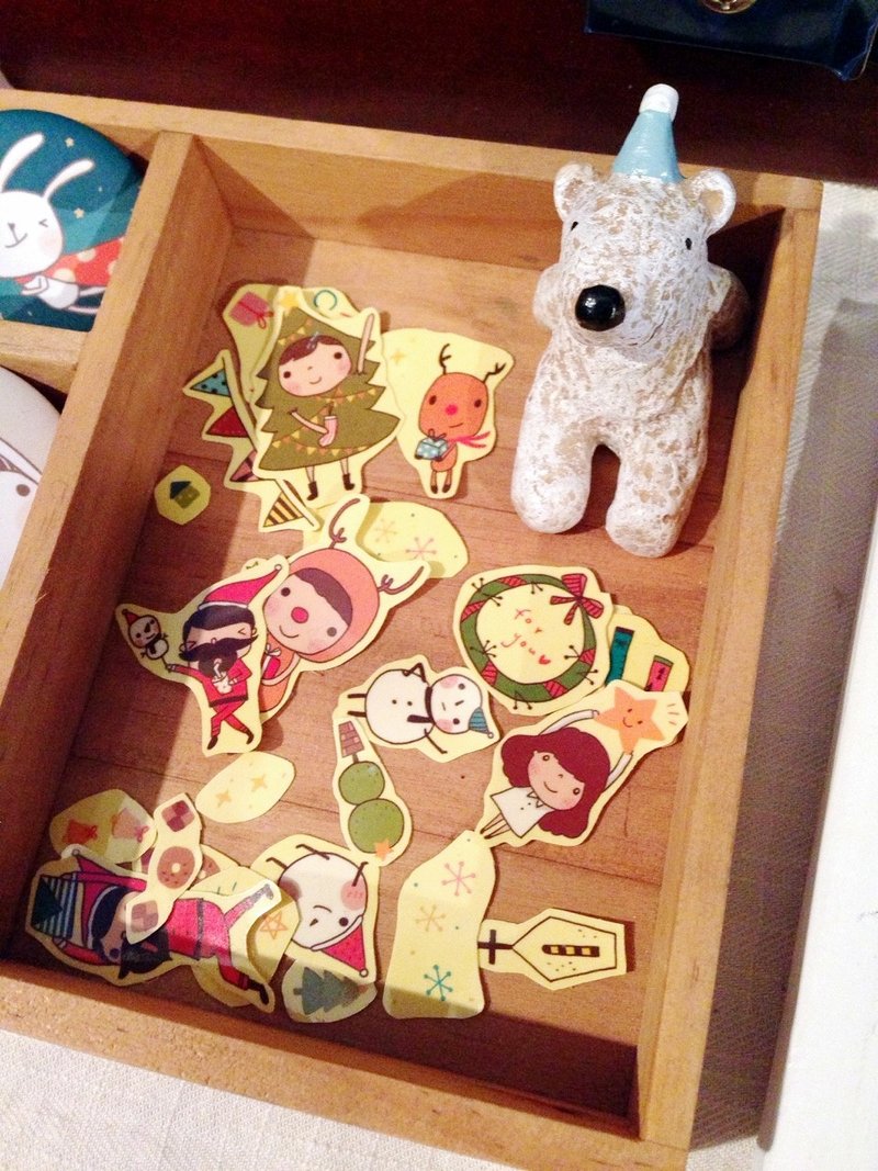 [圣诞节]Cut Cut 手剪贴纸 | 圣诞小物 - 贴纸 - 纸 白色