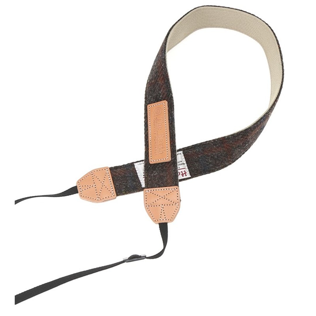 HARRIS TWEED CAMERA STRAP - D.BROWN - 证件套/卡套 - 羊毛 咖啡色