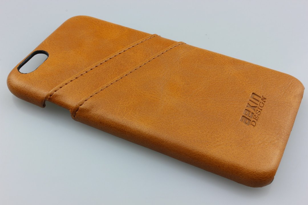 日本同步上市.圣诞特惠活动!潮流款iPhone 6/6S个性保护壳(都会时尚)双卡槽. - 手机壳/手机套 - 真皮 黑色