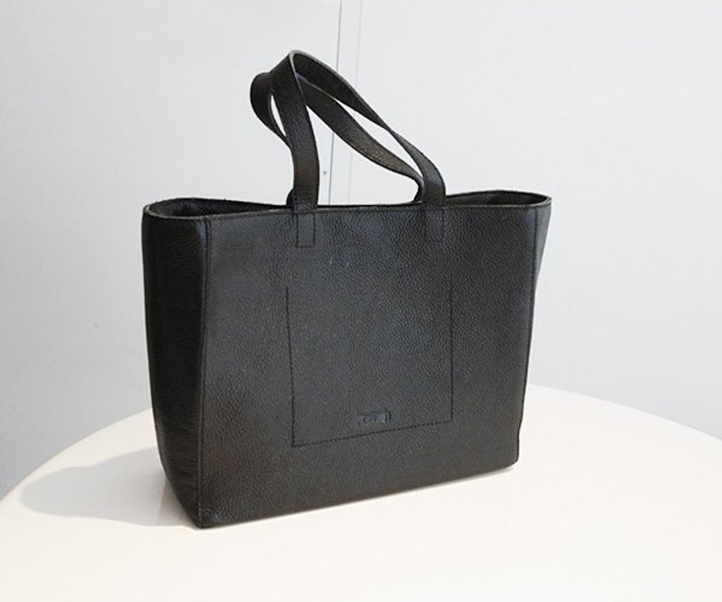 Passion 小方包黑色 手提 - 手提包/手提袋 - 真皮 