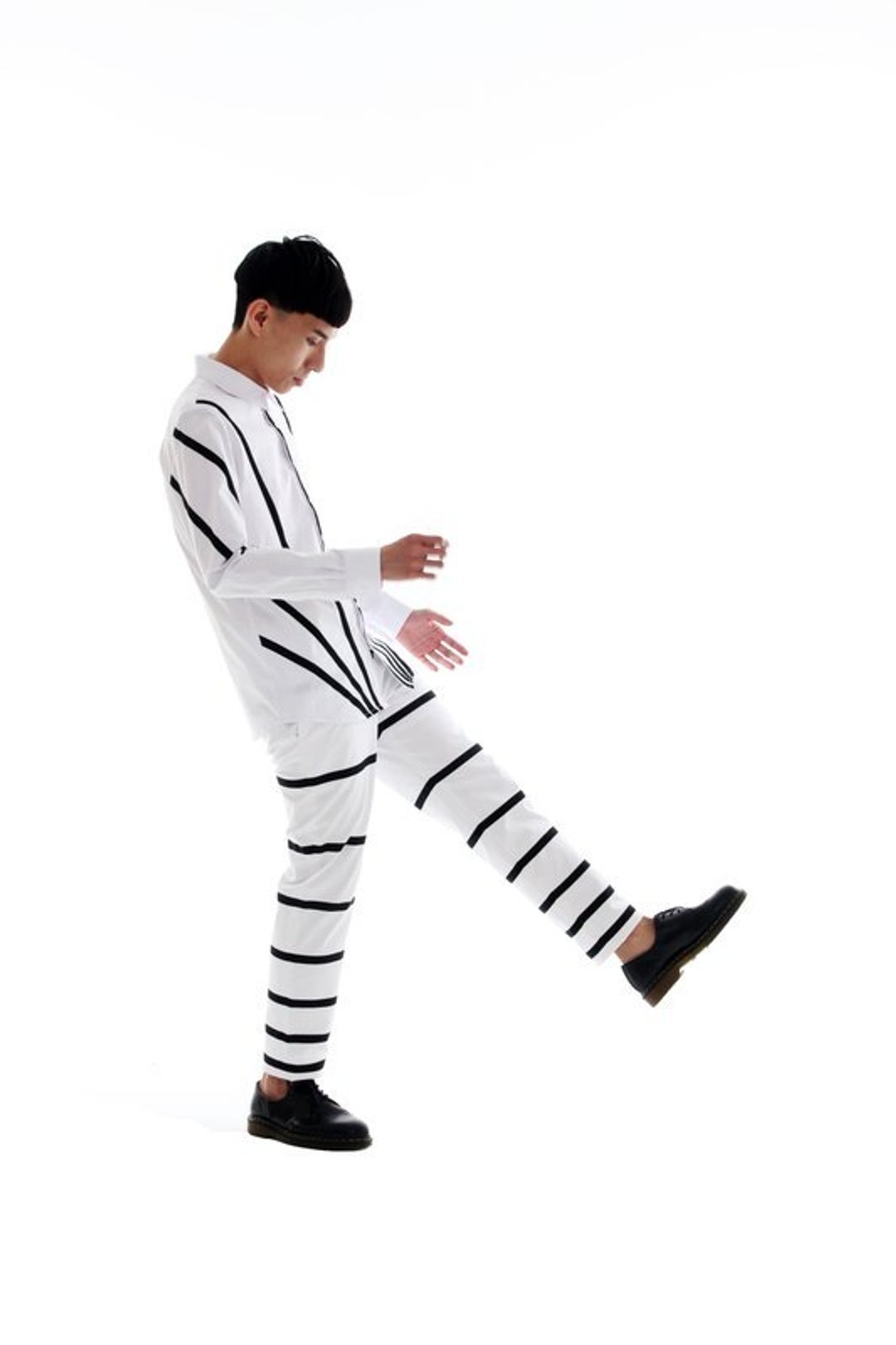 Sevenfold Gradient line pant 渐层线条裤 - 男士长裤 - 棉 白色