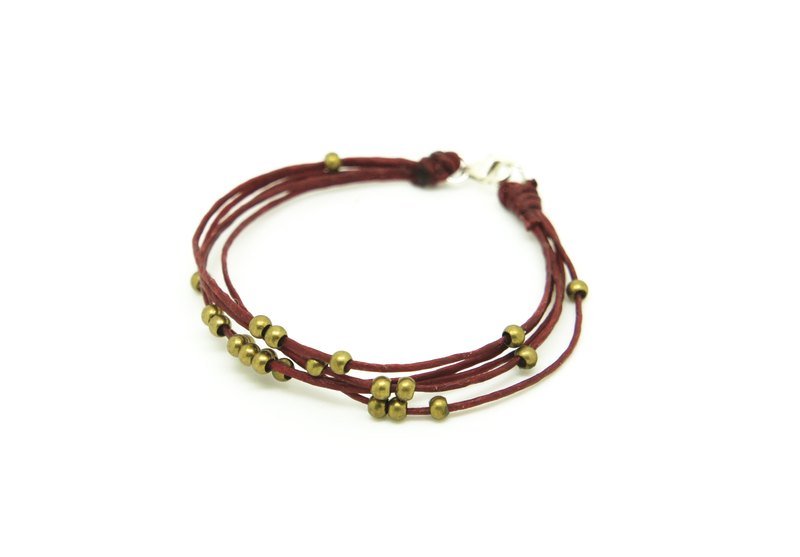 IF+｜灯火点点纯铜珠多层次手链 - 手链/手环 - 其他金属 多色