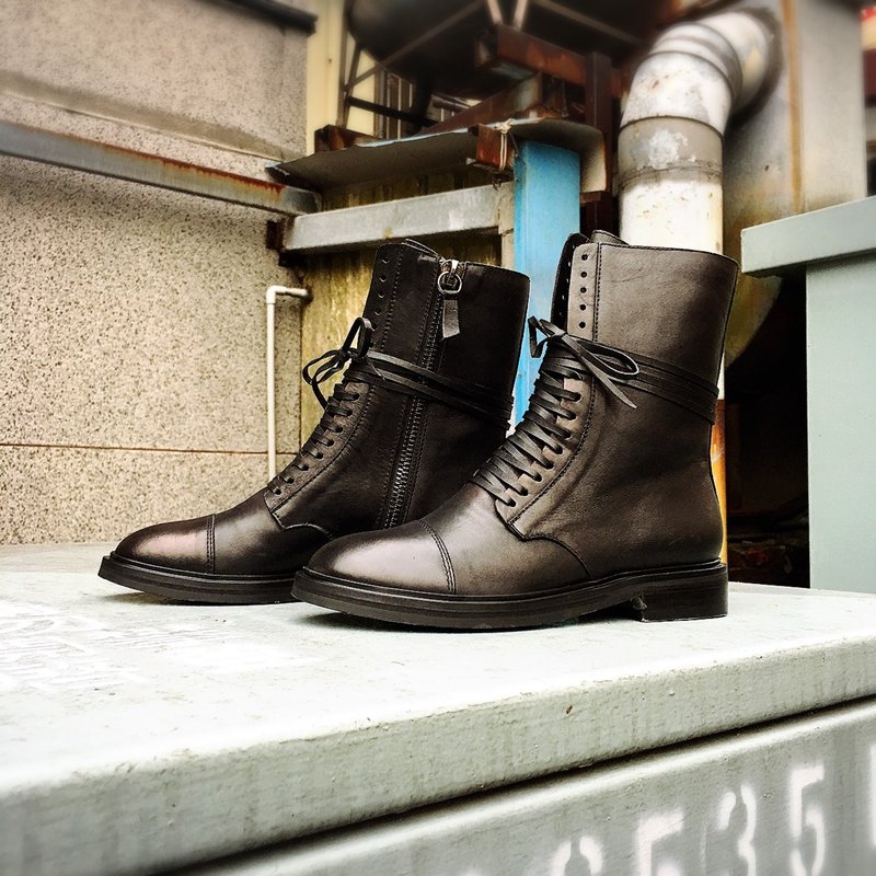 画儿#982 ||靴王 隐黑|| - 女款牛津鞋/乐福鞋 - 真皮 黑色