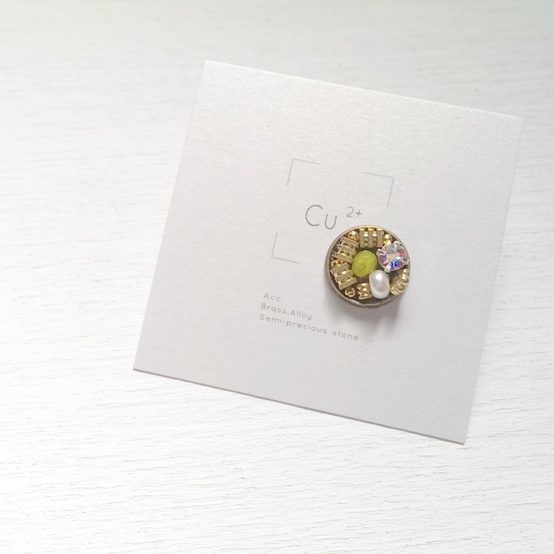 独家设计 手工珠宝盒大耳环(单) / 金光女神  厄俄斯 #5 - 耳环/耳夹 - 其他金属 多色