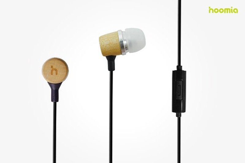 【hoomia好米亚】枫木耳机 Bon 3.1(浅棕)  耳道式耳机/入耳式耳机/共两色/荣获金点设计奖/MIT/支援 iPhone HTC 黑莓机 - 耳机 - 塑料 白色