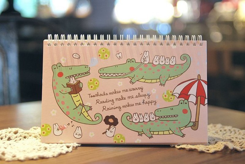 Dimanche X Mori Shu 周记本 - Crocodile - 笔记本/手帐 - 纸 红色