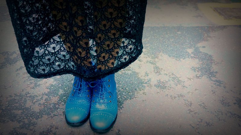 我的 蓝莓夜 - 女款牛津鞋/乐福鞋 - 真皮 蓝色