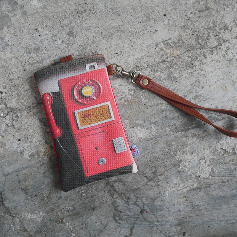 手机包Cellphone Case - 公共电话 - 手拿包 - 棉．麻 