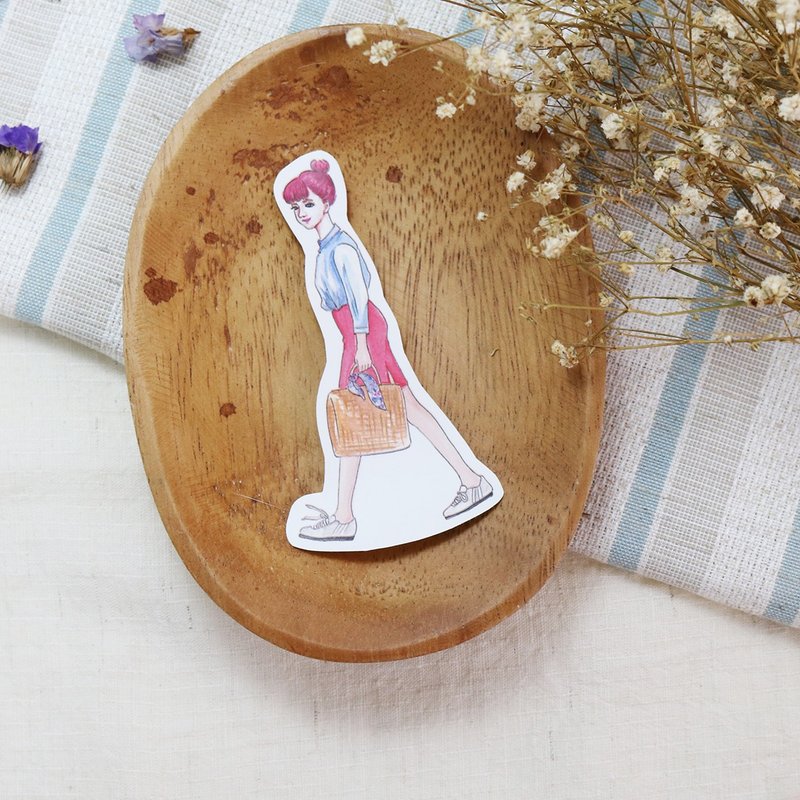 妃炫少女 全身 贴纸 - 赶着上班 - 贴纸 - 纸 