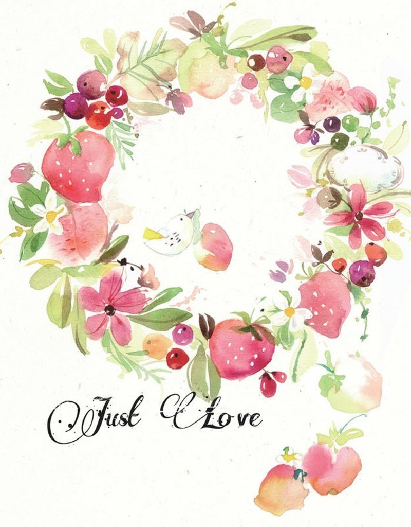 fionstwart经典明信片--花园系列 - 卡片/明信片 - 纸 红色