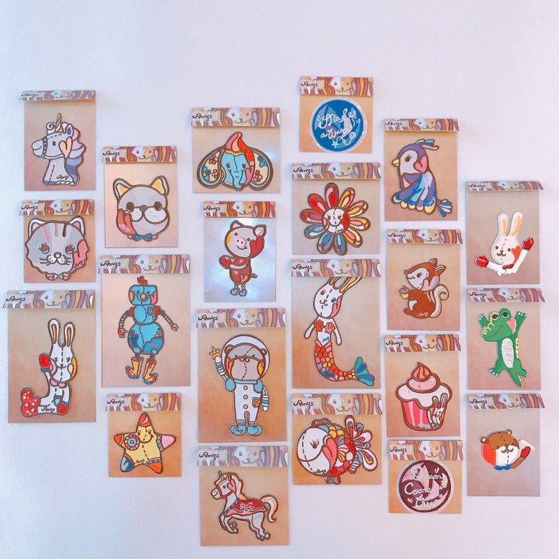 刺绣烫贴 - 贴纸 - 绣线 多色