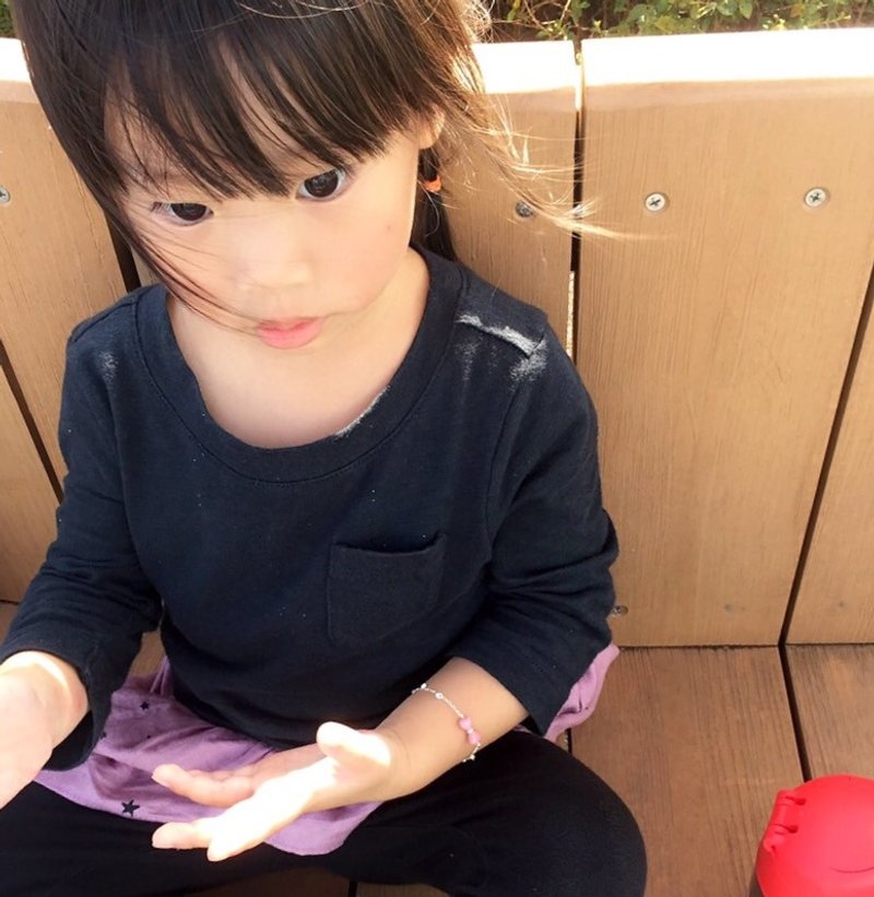 *hippie* Sprite│小精灵 粉红蝴蝶结星星纯银手链 女宝宝弥月礼 - 围嘴/口水巾 - 其他材质 多色