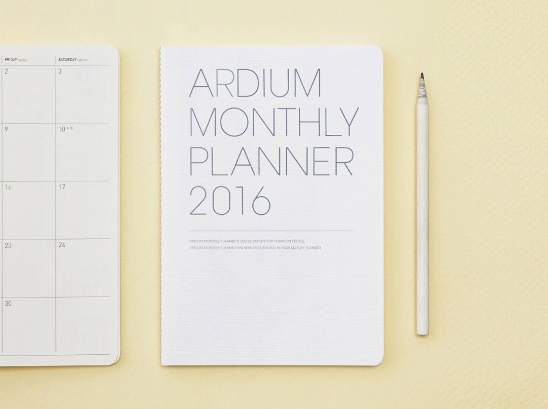 ARDIUM 2016 Ardium月行事历 - 简洁白 - 笔记本/手帐 - 纸 白色
