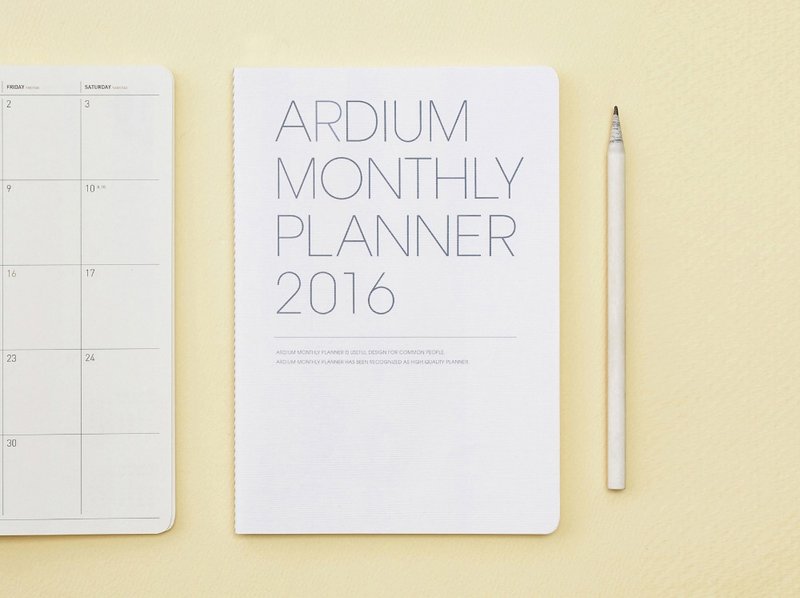 ARDIUM 2016 Ardium月行事历 - 简洁白 - 笔记本/手帐 - 纸 白色