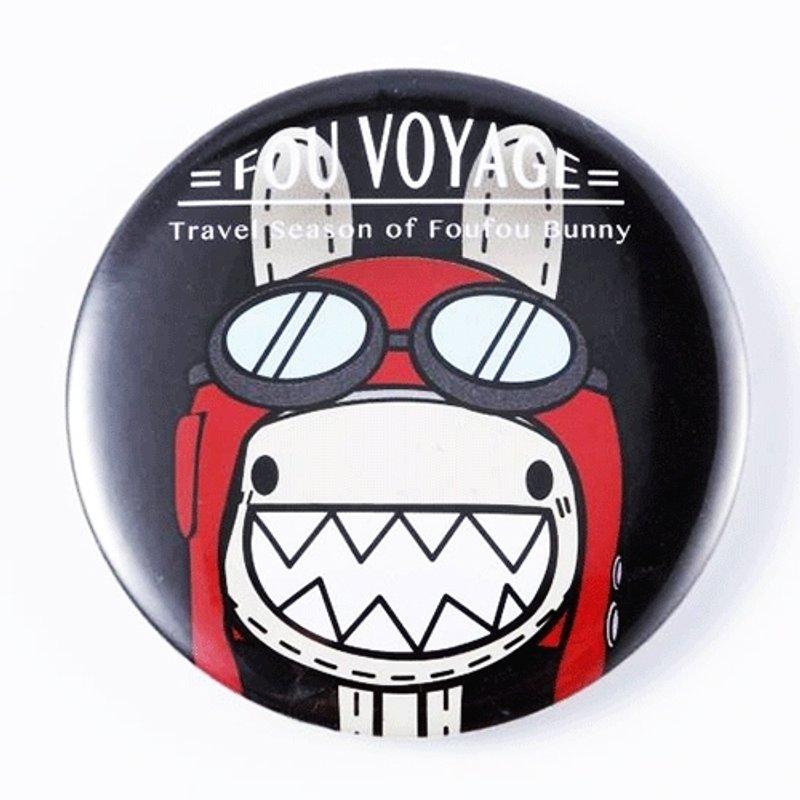 《Foufou》- 胸章Pins(58mm) - 飞行员 - 胸针 - 塑料 黑色