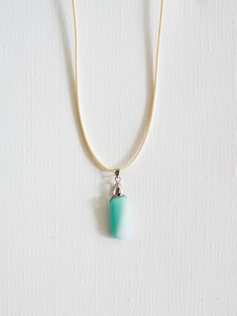 拼色窑烧玻璃项链 - 项链 - 玻璃 多色