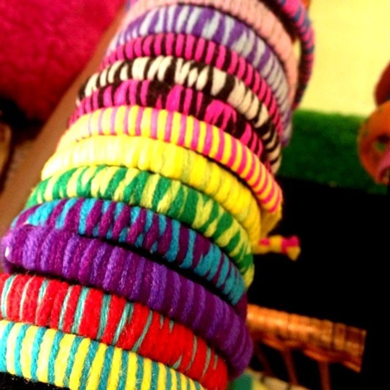 RABBIT LULU。缤纷彩色。手环。手做商品。可选颜色订做 - 其他 - 其他材质 绿色