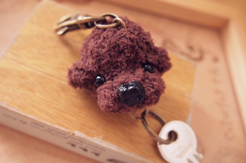 手工宠物-红贵宾钥匙圈 - 钥匙链/钥匙包 - 其他材质 