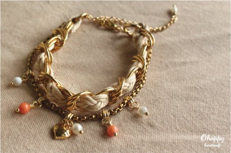 情人节礼物 ♥ Ohappy 波希米亚编织手炼 - b6 - 手链/手环 - 其他金属 