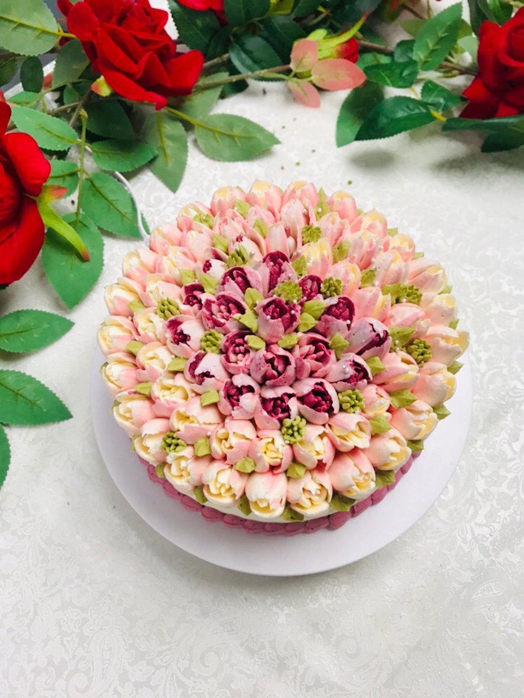 【情人节礼物】Felicitas 6寸 爱恋花园/玫瑰花蛋糕/5-7天发货 - 其他 - 新鲜食材 红色