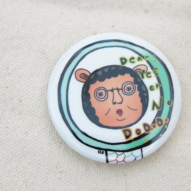 胸章·鸭霸人 【Dear:Yes or NO.Do Do Do】 徽章 - 徽章/别针 - 其他金属 白色