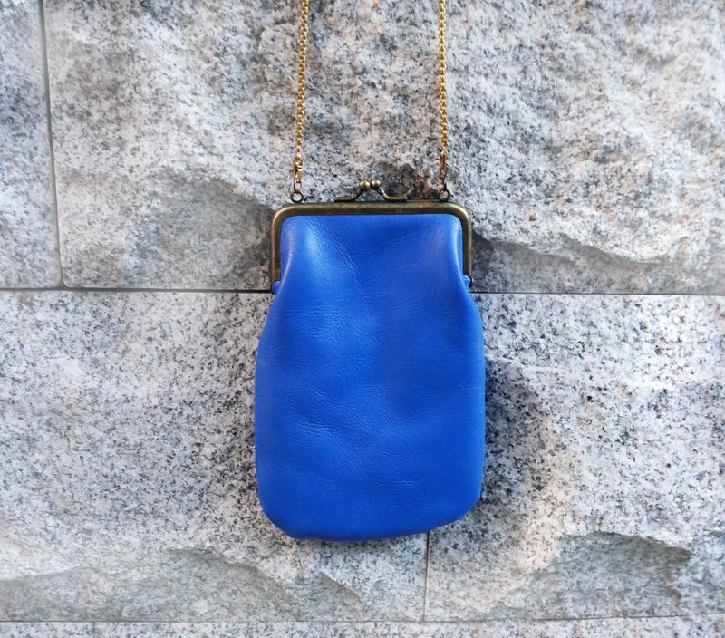 Sienna真皮复古小口金 - 零钱包 - 真皮 咖啡色