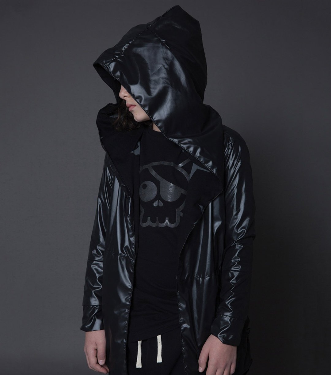 2015秋冬潮牌NUNUNU 黑色防风连帽造型外套/DARK V CAPE - 其他 - 纸 黑色