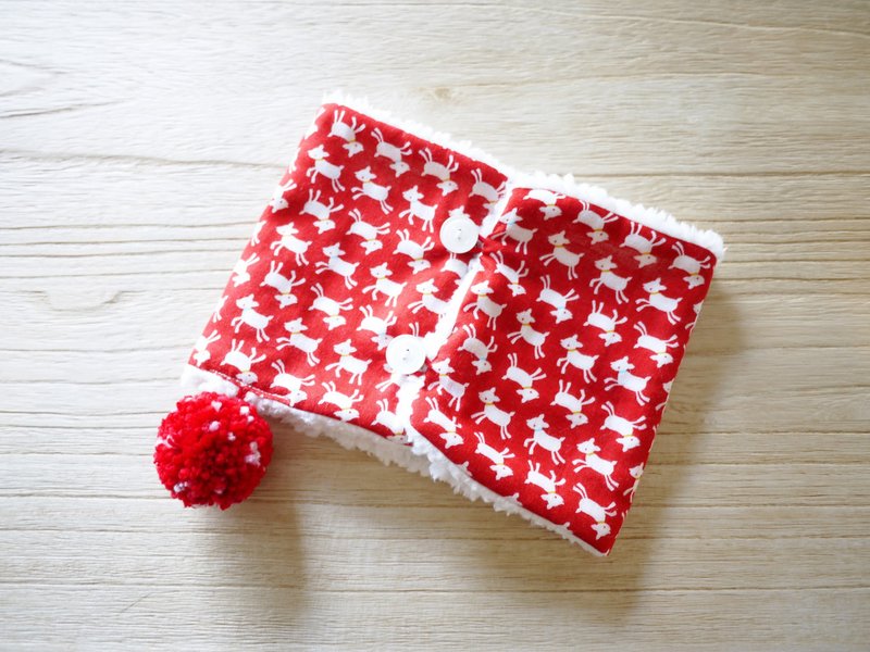 宝贝暖暖脖围/围巾-小红羊 - 围嘴/口水巾 - 其他材质 红色