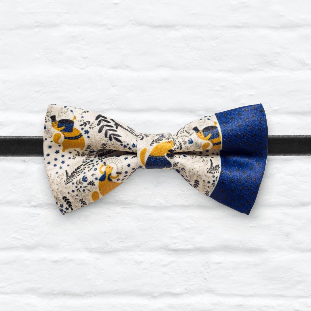 Style 0027 乐午 印花 系列 领结 Funny Afternoon pattern bowtie - 颈链 - 其他材质 多色