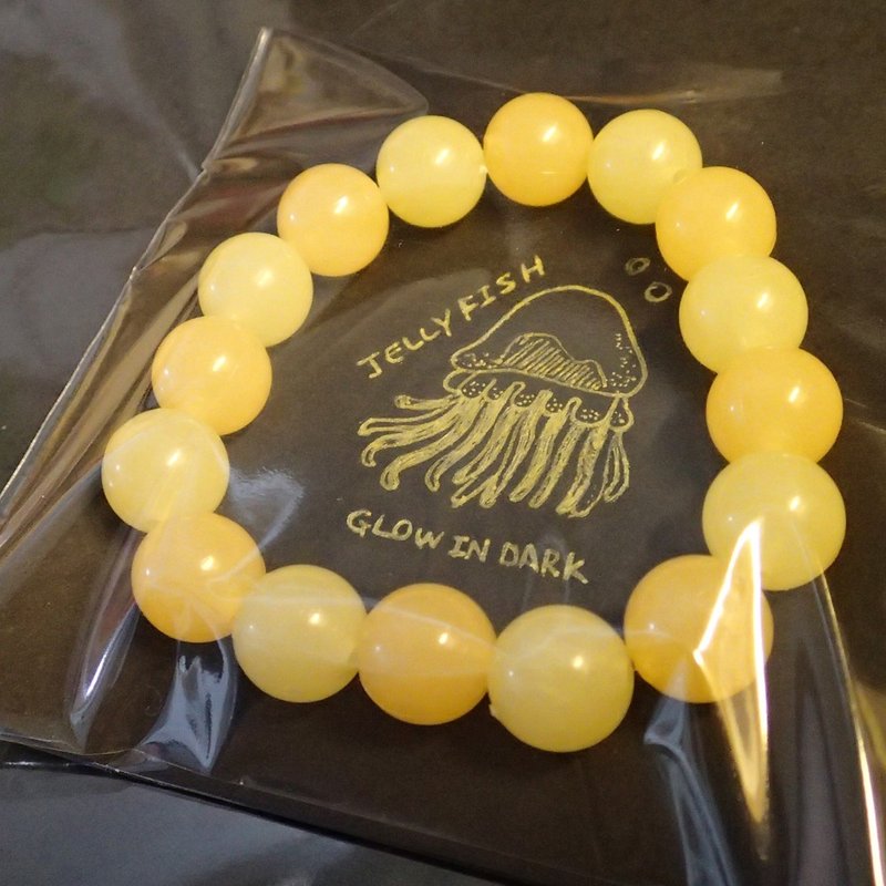 插画手链 : 萤火之歌 ( 夜光 ) 蜜糖与水母 - 手链/手环 - 其他材质 橘色