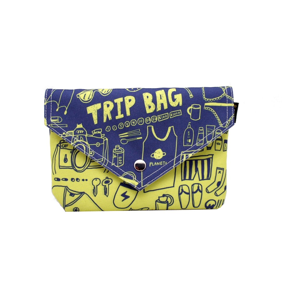 BLR 手工 印花 Magai's 联名款 夏季旅行 BB BAG 肩背包 - 侧背包/斜挎包 - 其他材质 蓝色
