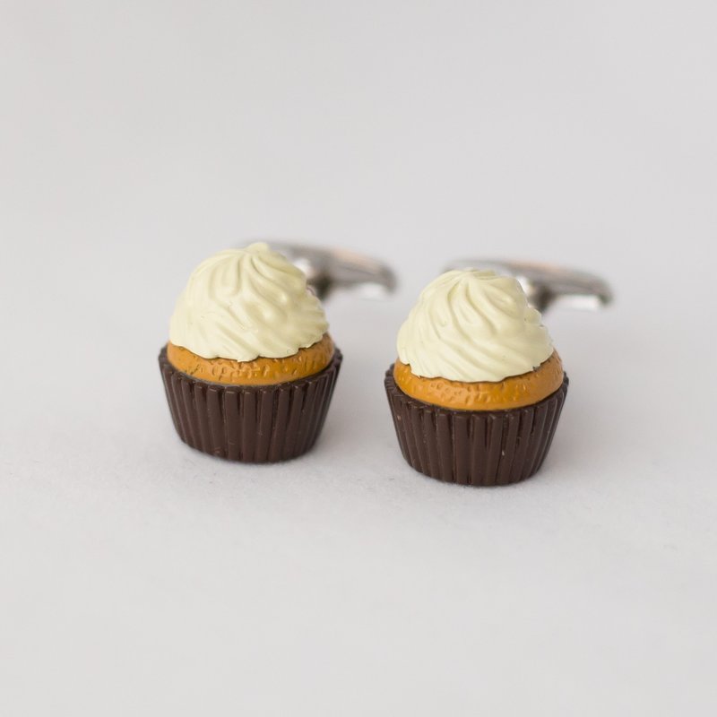 杯子蛋糕 袖扣 CUPCAKE CUFFLINK - 袖扣 - 其他金属 