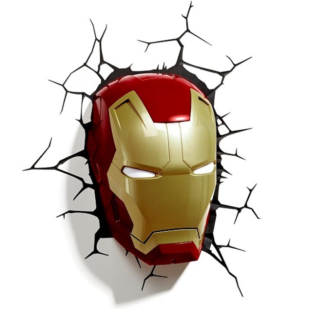 3D Light FX - Marvel Series Iron Man Mask - 3D立体造型灯 钢铁人 头盔 - 灯具/灯饰 - 塑料 红色