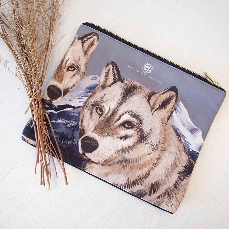 [Me&a Cup of Hot Chocolate]Wolf Gang/野生狼订制手拿包 - 手拿包 - 棉．麻 