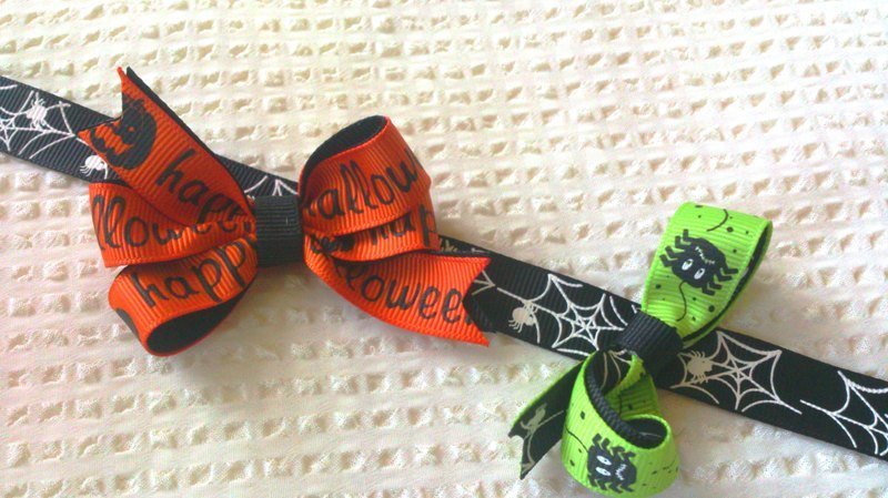 Oops！tutu 【美式手工蝴蝶结发夹组 ** 万圣节一起来搞鬼系列** Happy heolloween】-限量2组 - 发饰 - 其他材质 