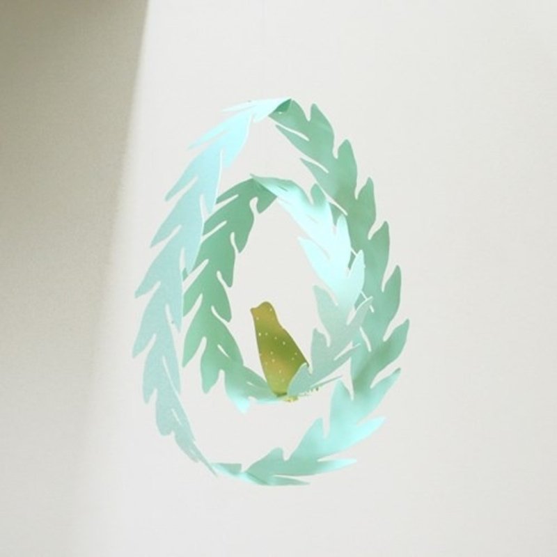叶子里的鸟儿DIY挂饰 - 摆饰 - 纸 绿色
