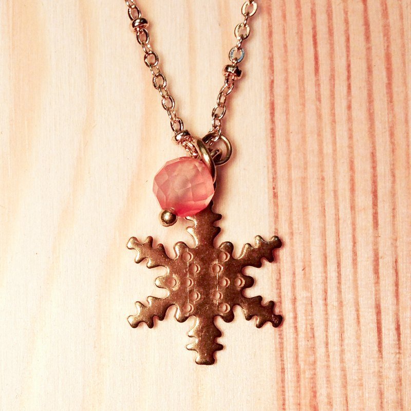 金色雪花。黄铜项炼 ◈◈圣诞礼物◈圣诞节◈ - 项链 - 其他金属 金色