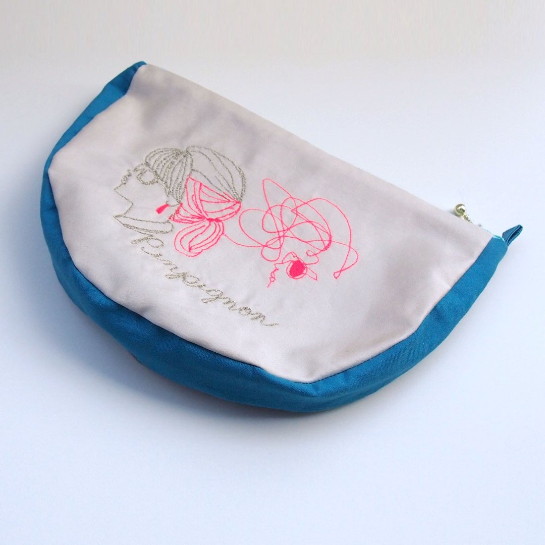Watermelon Shape Pouch 003 [Made to Order] - 化妆包/杂物包 - 其他材质 白色